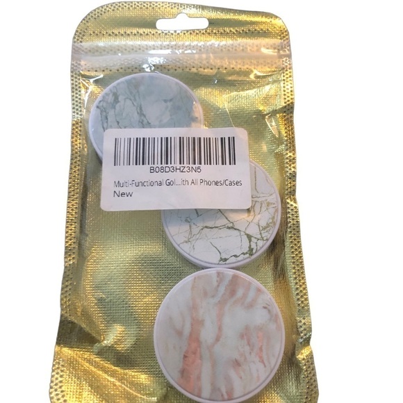 Pop Socket Lot For Cell Phone Case  Marble Look Peach Gray Blue X3 NIP - Picture 3 of 3